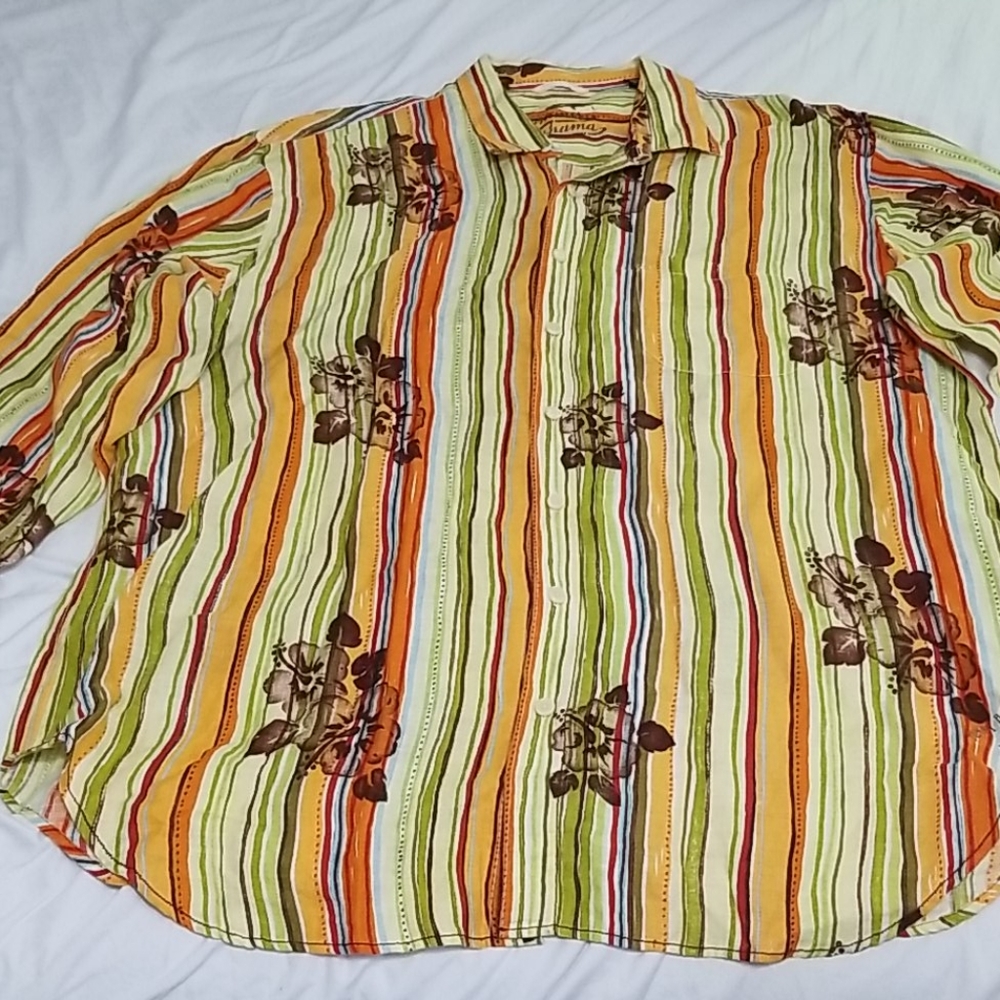 Men's Tommy Bahama 100% Linen Shirt Size 3XT
